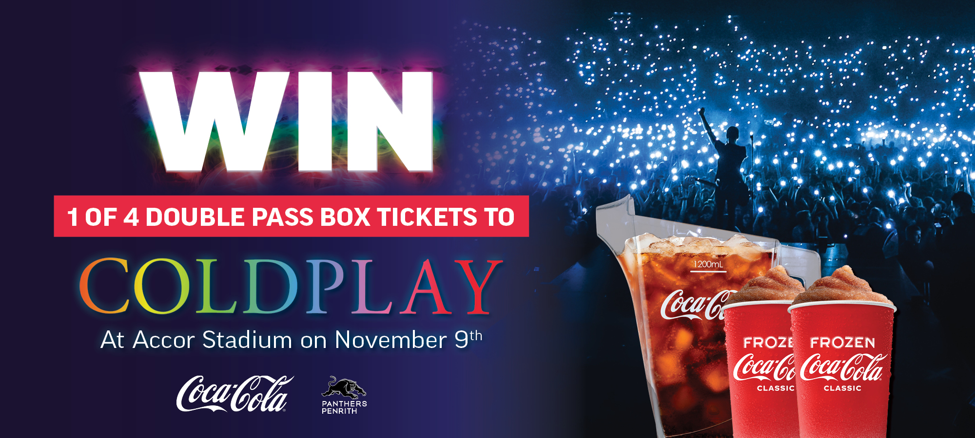 WIN Coldplay Double Pass Box Tickets