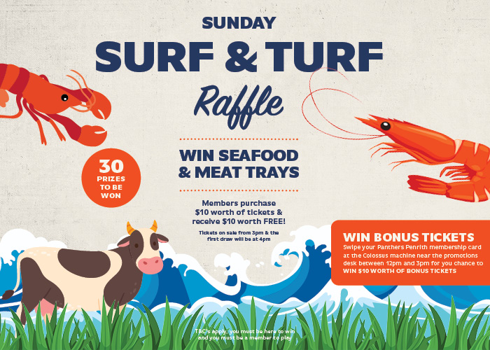 Members Surf & Turf Raffle