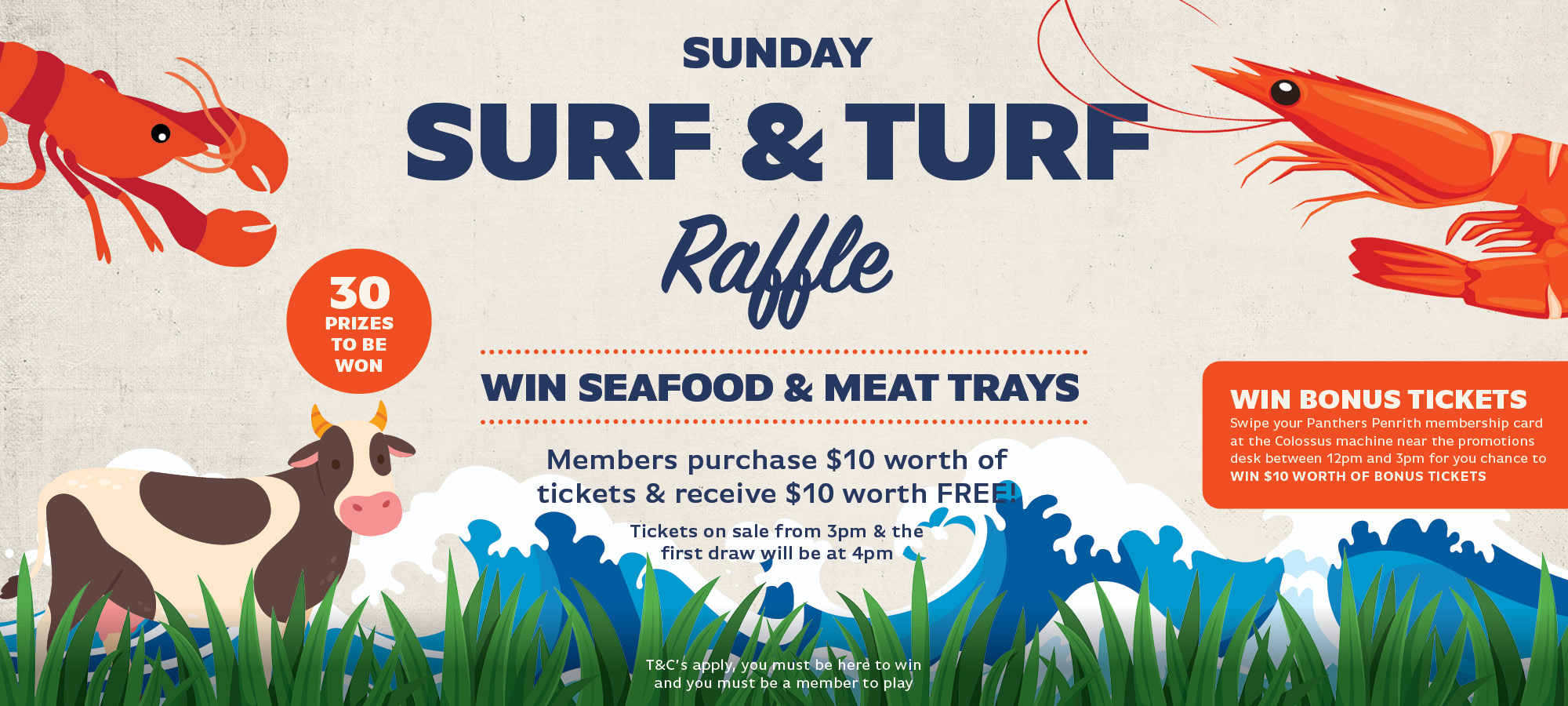 Members Surf & Turf Raffle