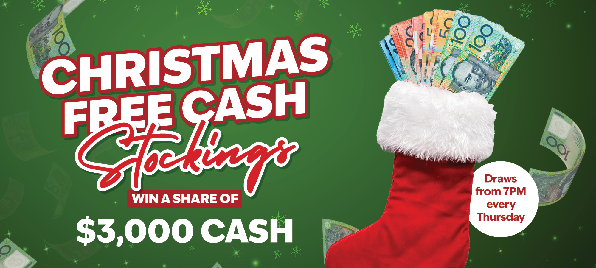 Christmas Free Cash Stockings