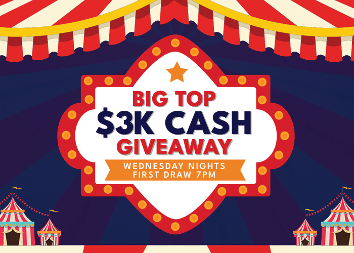 Big Top Cash Giveaway