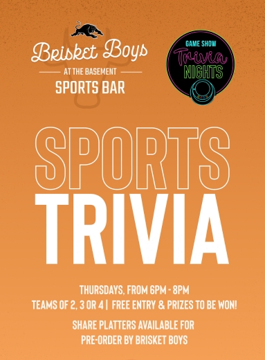 Sports-Themed Trivia at Brisket Boys