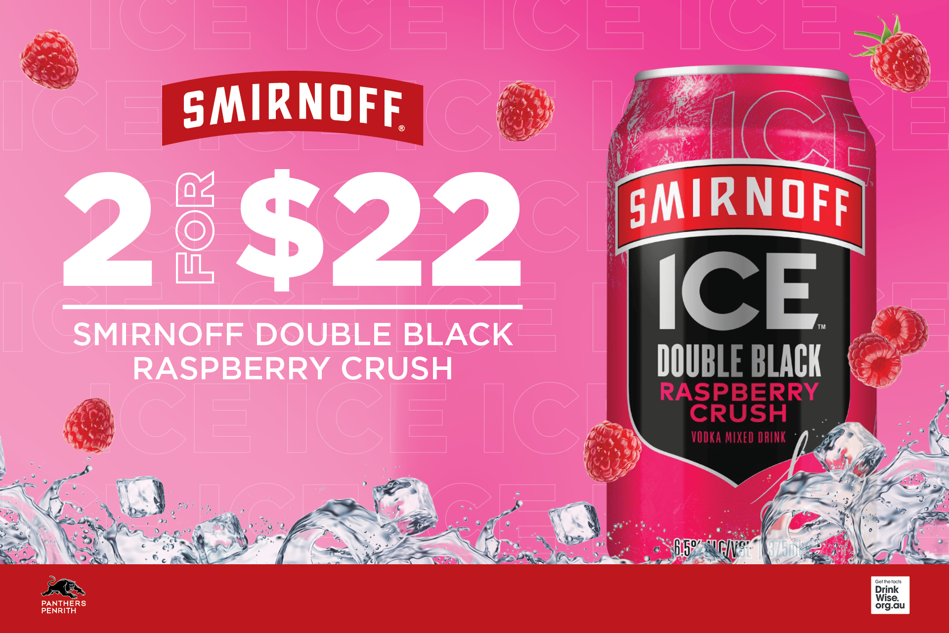 2 For $22 Smirnoff Double Black Raspberry Crush