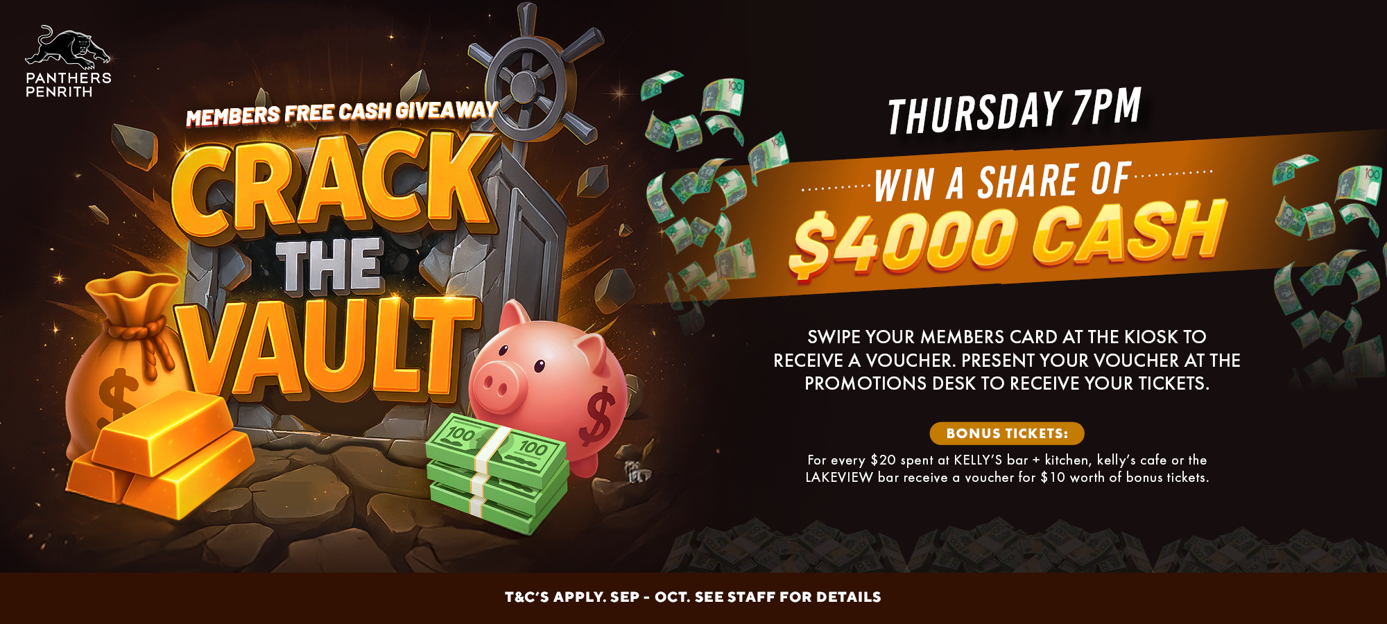 MEMBERS FREE – $4000 CRACK THE VAULT