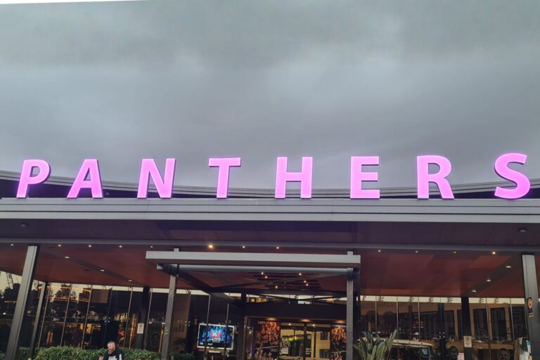 Purple LED Panthers Letters