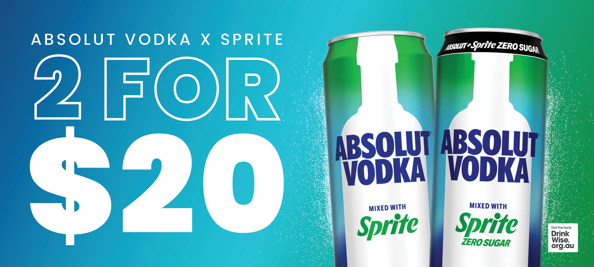 2 For $20 Absolut x Sprite