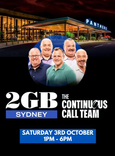2GB’s Continuous Call Team LIVE at Panthers
